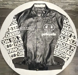 Vintage Pelle Pelle Leather Detroit Coat. 313, 248,586, 8 Mile, Belle Isle - Picture 1 of 24