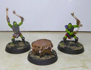 - - Moria Goblin War Drums - - LotR METAL Games Workshop - -  Commission Painted - Picture 1 of 2