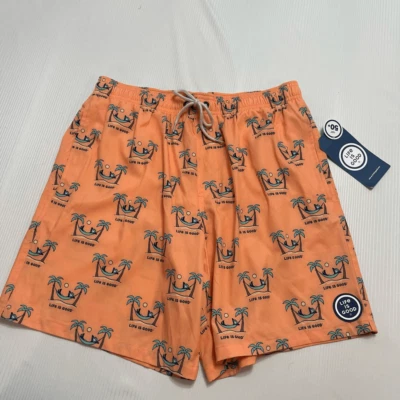 Bañador Life is Good Board Shorts Azul UPF 50+ Forrado Malla Talla Mediana Nuevo Foto 1 de 4