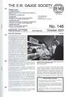 THE EM GAUGE SOCIETY 12 PAGE NEWSLETTER NO. 146 OCTOBER 2001 - EX CONDITION