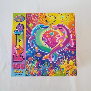 LISA FRANK Dancing Dolphins Colorful 100 Piece Puzzle 12.5x15 Underwater Sealife - Picture 1 of 5