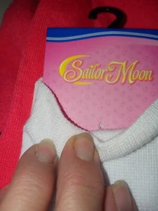 Sailor Moon  Thigh High Socks Pink White Size 8-10 NEW - Picture 1 of 5