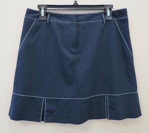 Annika Cutter & Buck Women's 8 Navy Athletic Golf Skirt White detail Skort