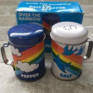 Juego de coctelera de sal y pimienta Rainbow vintage de GIFTCO - Imagen 1 de 8