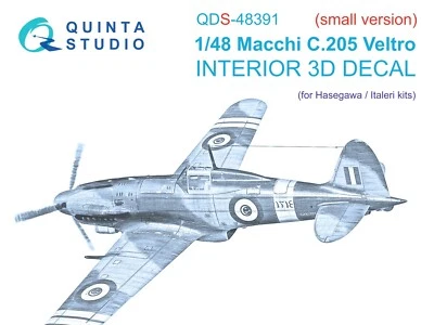 Quinta QDS-48391 3D Interior Decal - Macchi C.205 Veltro  (Hasegawa/Italer) 1/48 - Image 1 of 4
