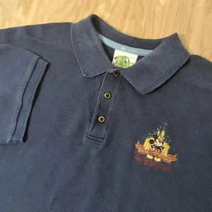 Polo vintage anni 90 Disney parco a tema blu con colletto XL velluto a coste Walt Disney World - Foto 1 di 6