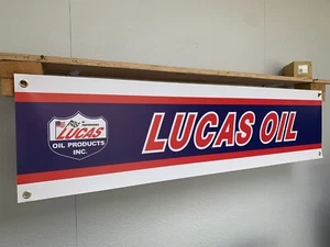 Lucas Oil Banner Car Bike Workshop Garage Wall Display - Picture 1 of 4