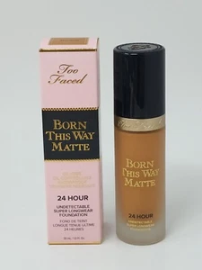 New Authentic Too Faced Born This Way Matte 24 Hour Foundation 1 oz Brulee - Picture 1 of 3