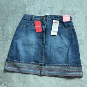 Gymboree Skirt Skort Girls Size 12 Blue Denim A-Line Cuffed Cutie Patches