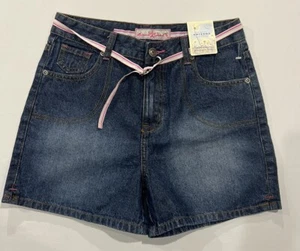 Arizona Jean Co Denim Shorts Size 16 Slim Girls Pink Belt NWT - Picture 1 of 6