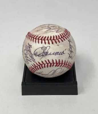 2014 LA Angels Autographed 18 Signatures Trout Pujols Skaggs ROML Baseball JSA - Image 1 of 4