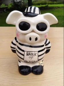 Flucht aus Alcatraz Sträfling Sparschwein Spardose Gefangener San Francisco NEU - Bild 1 von 5