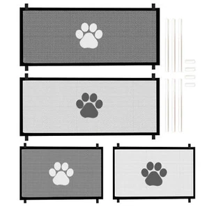 Portable Foldable Mesh Dog Gate Retractable Baby Gate Large Pet Dog Mesh Fence - Picture 1 of 16