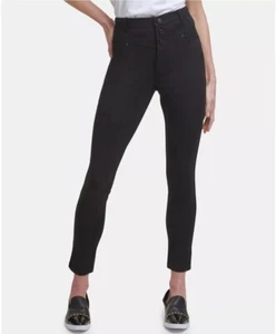 Karl Lagerfeld High Waisted Seasonless Compression Pant Black Size 2 - Picture 1 of 8