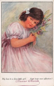 INV. H 1772 KUNSTPOSTKARTE, HÜBSCHES JUNGES MÄDCHEN - Bild 1 von 2