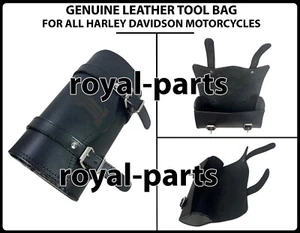 "Genuine Leather Tool Bag" Fit For All Harley Davidson Motorcycles - Picture 1 of 9