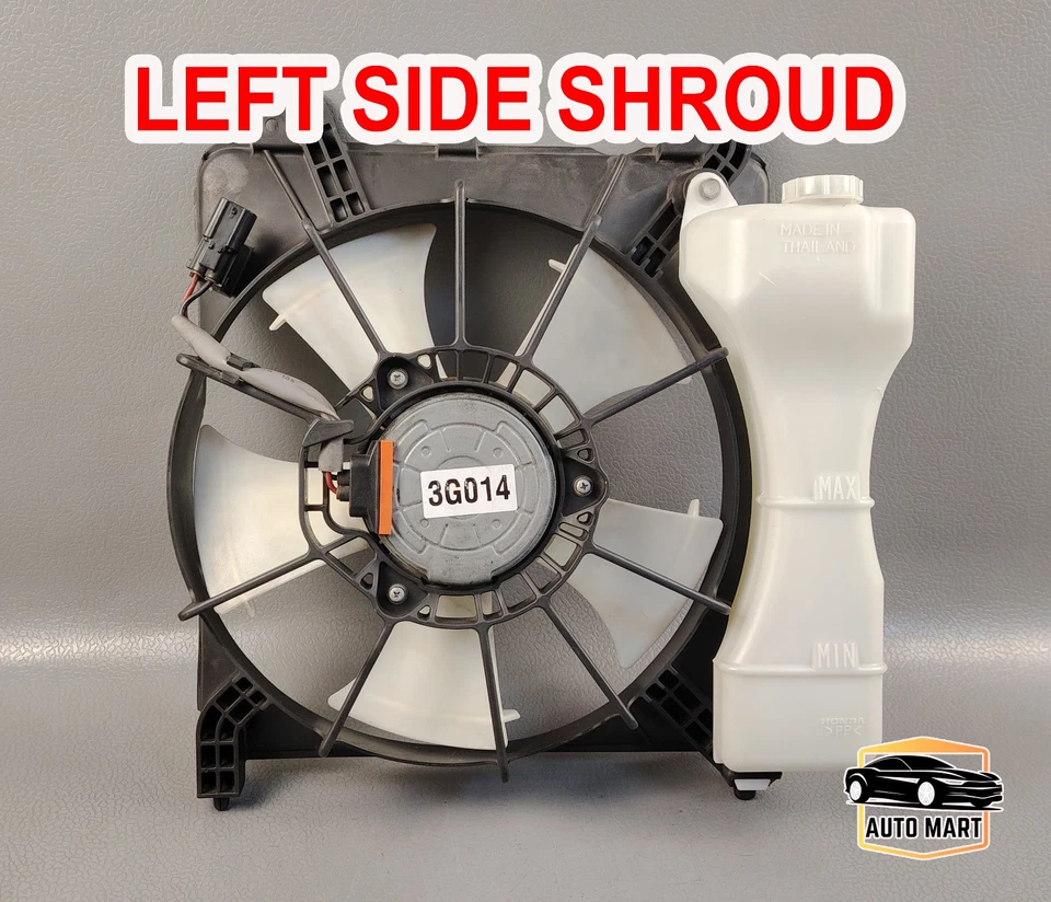 HONDA CRZ BASE EX M/T A/T RADIATOR COOLING FAN ASSEMBLY LEFT SIDE SHROUD - Image 1 of 4