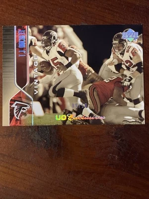 T.J. Duckett 2003 UD Vintage Football Card Falcons 9/10 RARE Card - Image 1 of 3