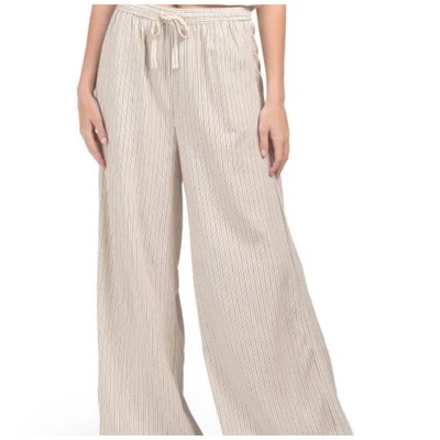 Pantalón Max Studio London Lino Pierna Ancha Minimalista Preppy Lagenlook Sostenible XS Foto 1 de 4