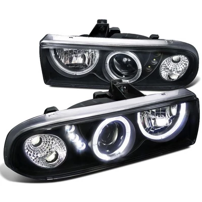 Faros proyectores LED halo negros para camioneta Chevy S10 Blazer 1998-2004 L+R Foto 1 de 2