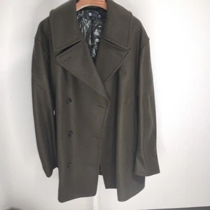 UNIQLO Jil Sander Wool Blend Oversized pea coat Olive Size JP 2XL (US XL - Picture 1 of 6