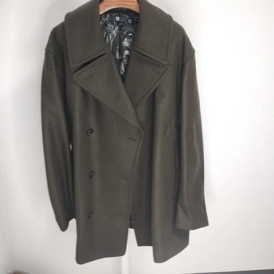UNIQLO Jil Sander Wool Blend Oversized pea coat Olive Size JP 2XL (US XL - Image 1 of 4