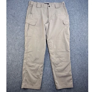 Pantalones cargo tácticos 5.11 para hombre 34x30 calce relajado ropa de trabajo beige (pequeña mancha) - Imagen 1 de 7