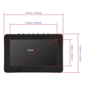 7in 16:9 HD Digital Analog Portable TV Color TeleVis-ion Player For Home Car BEA - Picture 1 of 13