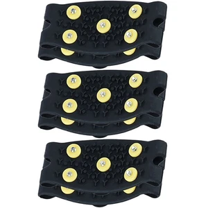 3 pares de empuñaduras para botas de zapatos de hielo para zapatos de nieve crampones calzado tracción - Imagen 1 de 12