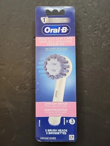 3 ORAL-B Sensitive Clean Gum Care Teeth Replacement Toothbrush Tooth Brush Heads - Picture 1 of 3