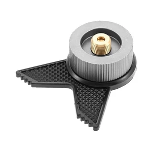 Portable Card-Type Gas Canister Adapter w/ Locking Bracket for Camping Stove - Picture 1 of 6