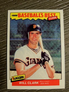 WILL CLARK 1986 FLEER "BASEBALL'S BEST" CARD #6  GIANTS LEGEND  ROOKIE - Picture 1 of 2