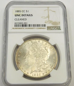 1885 CC Morgan Silver Dollar NGC - UNC Details (Cleaned) (739) - Picture 1 of 4