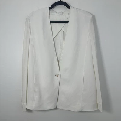 Helmut Lang Ivory Blouse Blazer Size 10 - Image 1 of 4