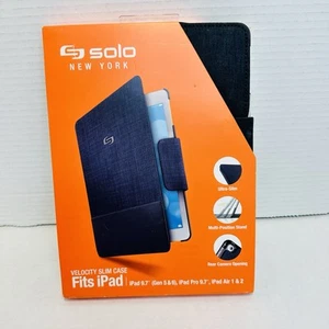 New Solo New York Stadium Slim Tablet Case Fits iPad 9.7" Air 1&2 Pro 9.7" Black - Picture 1 of 3