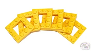 LEGO Classic - 3-Buck Bag - 4x4 Plate w/ Cutout x 6 - Yellow - (64799) - Picture 1 of 4