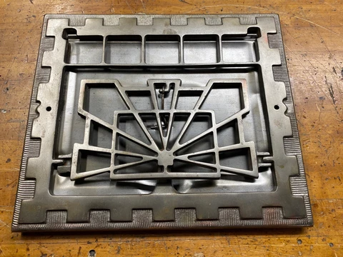 Antique Symonds Art Deco Cast-Iron Heating Register Grate 10x12 Cover