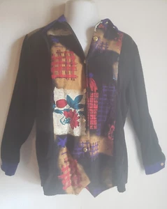 Giacca tunica Maggie Sweet Top taglia media busto 43" stampa colorblock manica lunga - Foto 1 di 10