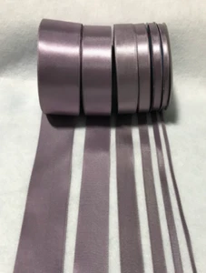 Dusty Lavender Double Sided Satin Ribbon-Made in France(6 Widths to choose from) - Picture 1 of 3