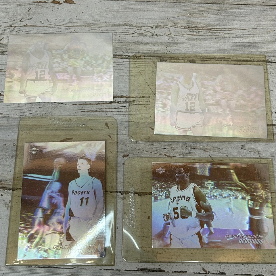 Lote de cartas hologramas premio NBA Upper Deck 1991-1992 Stockton, Robinson, Schrempf... Foto 1 de 4