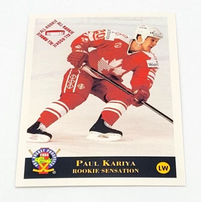 1994 Classic Pro Hockey Prospects Paul Kariya Anaheim Mighty Ducks #18 - Image 1 of 2