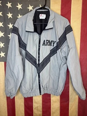 Chaqueta cortavientos mediana regular - Ejército IPFU PT física gris cremallera 7605 Foto 1 de 4