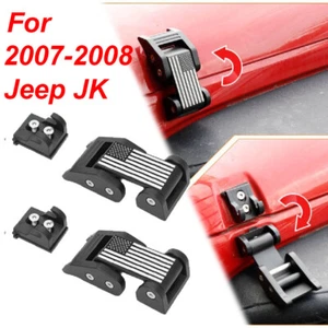 Kit de cierre de cierre de aluminio para Jeep Wrangler JK 2007-2017 2018 Negro - Picture 1 of 12