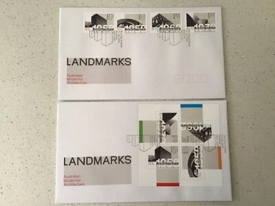 Australia 2007 Landmarks Architecture mini sheet & sheet stamps FDCs - Image 1 of 2