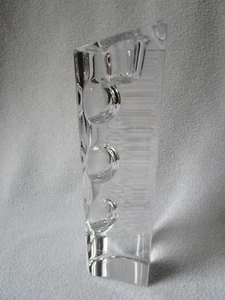 Lisa Mori Austria Design Kerzenständer Glas Bleikristall signiert schöne Form - Picture 1 of 10