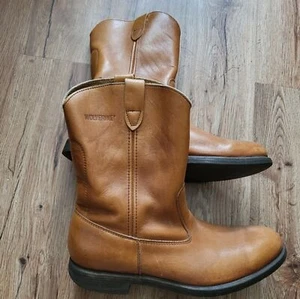 Men's Wolverine Slip On Boots Light Brown Round Toe size 10 - Picture 1 of 3
