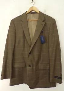 Casa rodante Blazer Abrigo Deportivo Blazer de Lana de Tweed Marrón Rojo Negro Tweed Room NUEVO CON ETIQUETAS $250 - Imagen 1 de 9