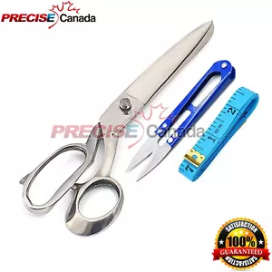 Forbici argento per tappezzeria sartoriale resistenti 8", nastro di misura e taglierina filettatura - Foto 1 di 3