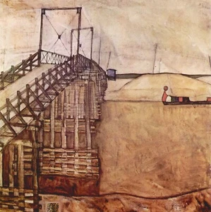 The Bridge by Egon Schiele Giclee Fine Art Print Reproduction on Canvas - Picture 1 of 1