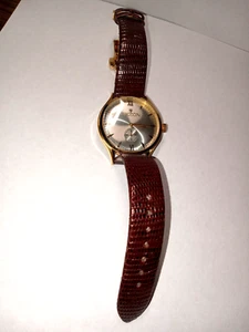croton swiss men's watch VG works lizard band cn307217 3ATM waterproof 10K RGP - Picture 1 of 5